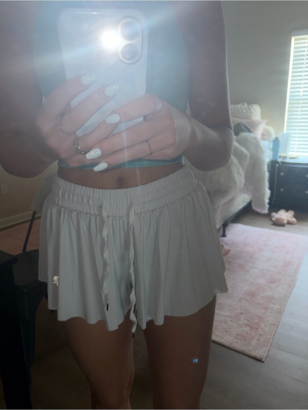 White Women's Athletic Shorts